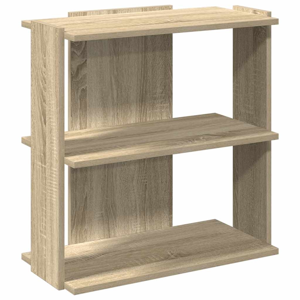 VidaXL Boekenkast 3-laags 60x30x60 cm bewerkt hout sonoma eikenkleurig