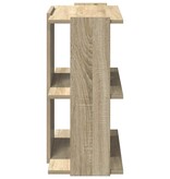 VidaXL Boekenkast 3-laags 60x30x60 cm bewerkt hout sonoma eikenkleurig