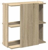 VidaXL Boekenkast 3-laags 60x30x60 cm bewerkt hout sonoma eikenkleurig