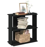 VidaXL Boekenkast 3-laags 60x30x60 cm bewerkt hout zwart