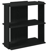 VidaXL Boekenkast 3-laags 60x30x60 cm bewerkt hout zwart