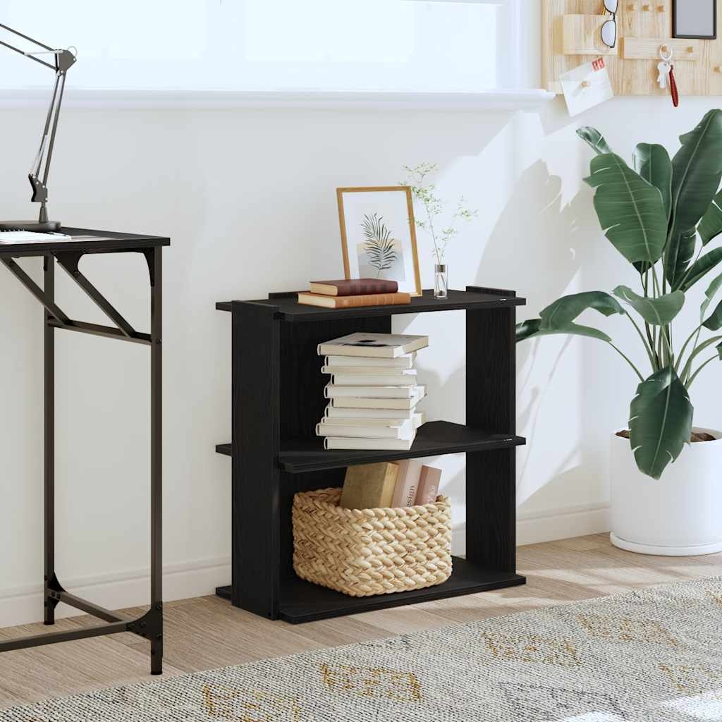 VidaXL Boekenkast 3-laags 60x30x60 cm bewerkt hout zwart