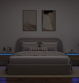 VidaXL Nachtkastjes met LED wandgemonteerd 2 st sonoma eikenkleurig