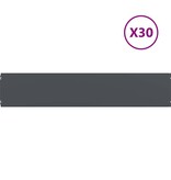 VidaXL Gazonranden 30 st 20x103 cm koudgewalst staal antraciet