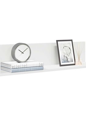 VidaXL Wandschappen 2 st 75x16,5x16,5 cm bewerkt hout wit