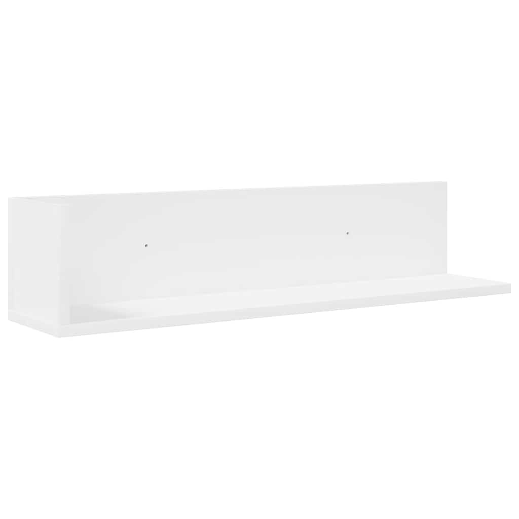 VidaXL Wandschappen 2 st 75x16,5x16,5 cm bewerkt hout wit