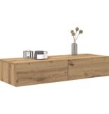 VidaXL Wandschap met lades 100x36x19 cm bewerkt hout artisanaal eiken
