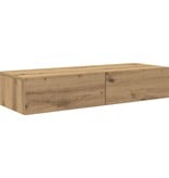 VidaXL Wandschap met lades 100x36x19 cm bewerkt hout artisanaal eiken