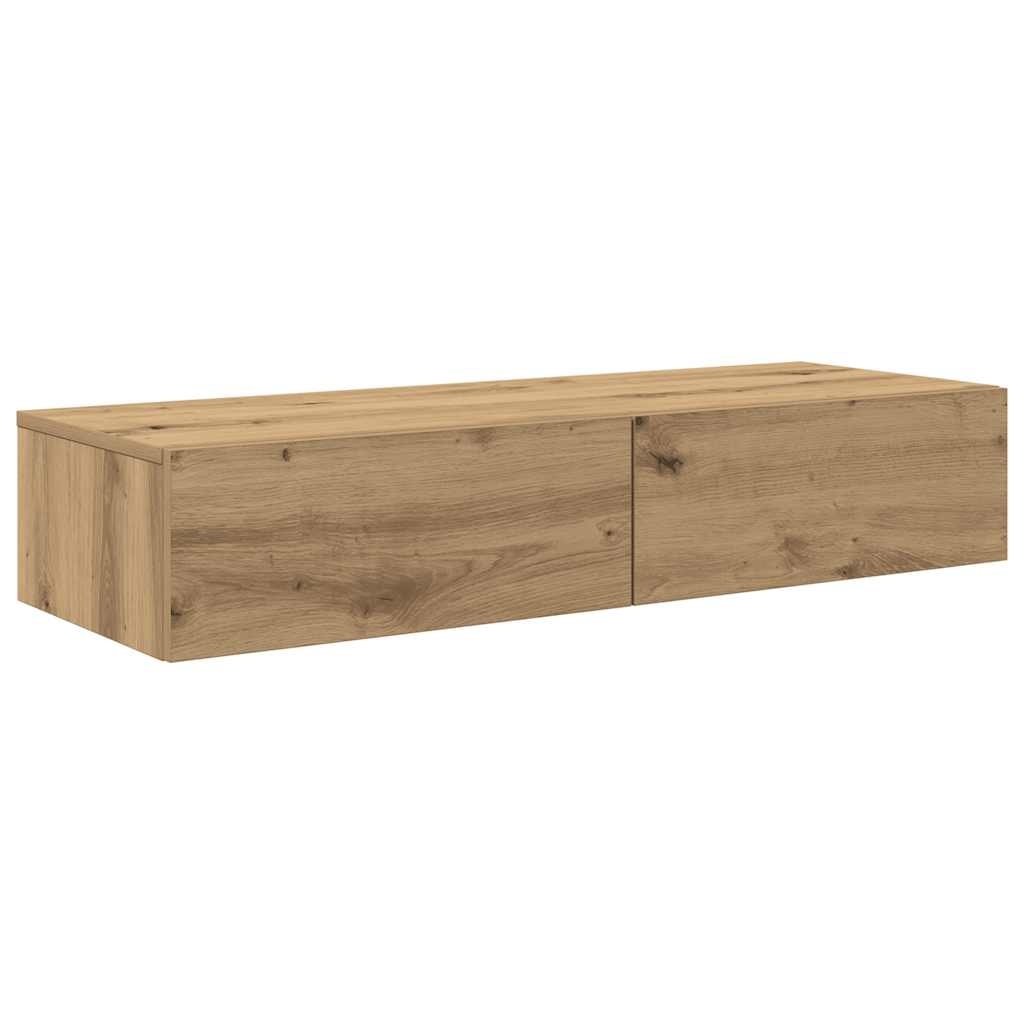 VidaXL Wandschap met lades 100x36x19 cm bewerkt hout artisanaal eiken