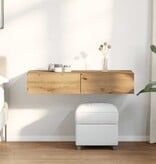 VidaXL Wandschap met lades 100x36x19 cm bewerkt hout artisanaal eiken