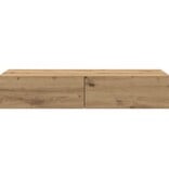 VidaXL Wandschap met lades 100x36x19 cm bewerkt hout artisanaal eiken