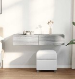 VidaXL Wandschap met lades 100x36x19cm bewerkt hout grijs sonoma eiken