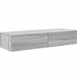 VidaXL Wandschap met lades 100x36x19cm bewerkt hout grijs sonoma eiken