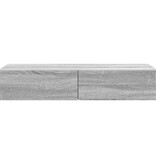 VidaXL Wandschap met lades 100x36x19cm bewerkt hout grijs sonoma eiken
