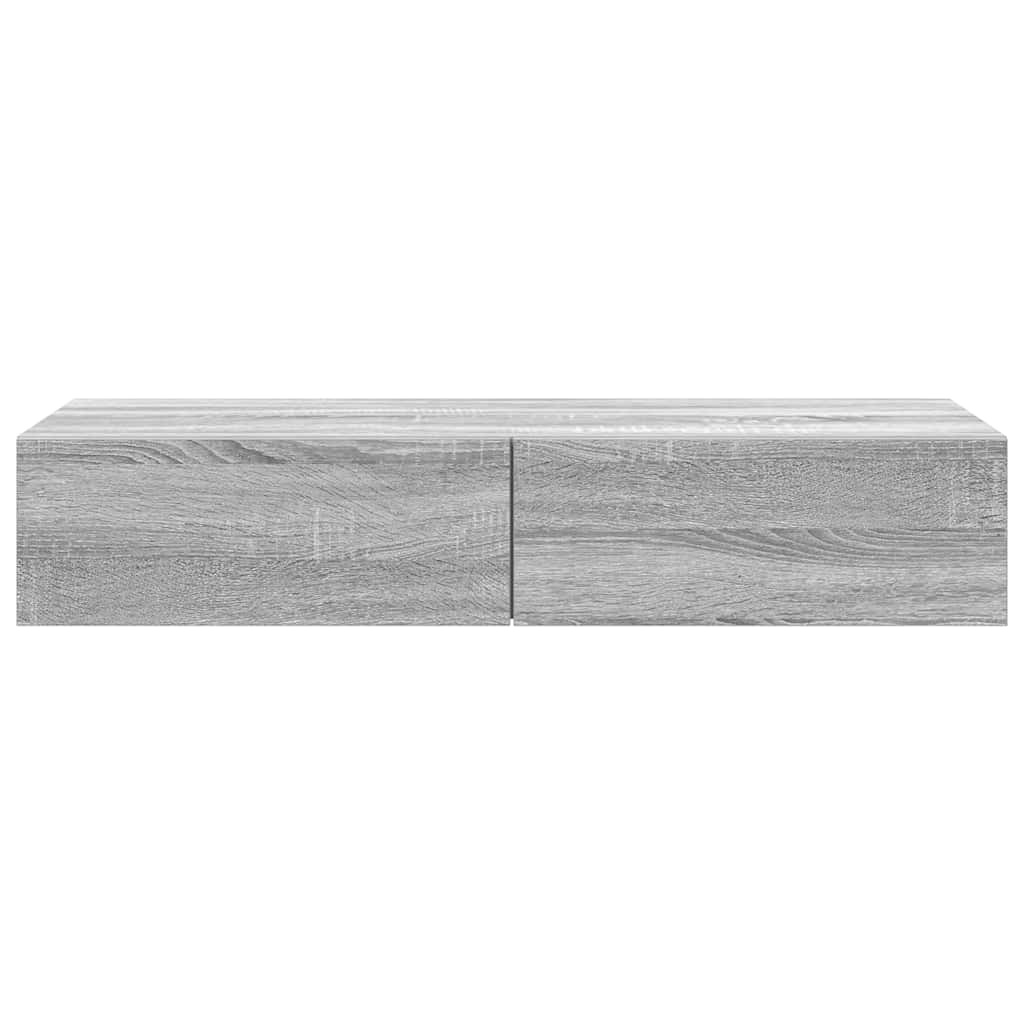 VidaXL Wandschap met lades 100x36x19cm bewerkt hout grijs sonoma eiken