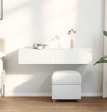 VidaXL Wandschap met lades 100x36x19 cm bewerkt hout wit