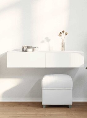 VidaXL Wandschap met lades 100x36x19 cm bewerkt hout wit