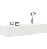VidaXL Wandschap met lades 100x36x19 cm bewerkt hout wit