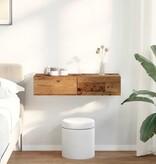 VidaXL Wandschap met lades 80x33x17 cm bewerkt hout oud houtkleurig