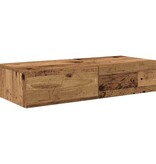 VidaXL Wandschap met lades 80x33x17 cm bewerkt hout oud houtkleurig