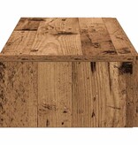 VidaXL Wandschap met lades 80x33x17 cm bewerkt hout oud houtkleurig