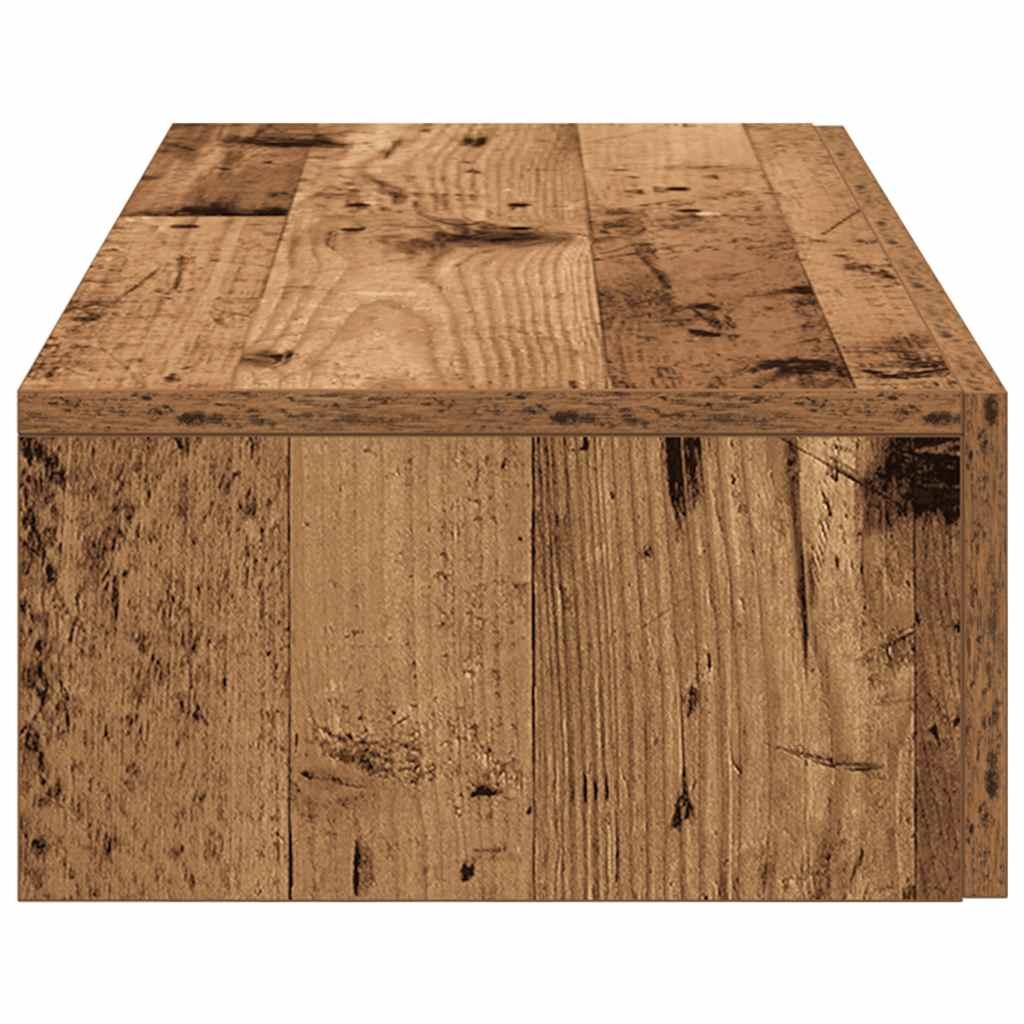 VidaXL Wandschap met lades 80x33x17 cm bewerkt hout oud houtkleurig