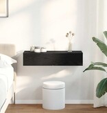 VidaXL Wandschap met lades 80x33x17 cm bewerkt hout zwart