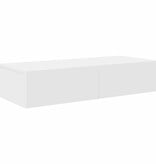 VidaXL Wandschap met lades 80x33x17 cm bewerkt hout wit