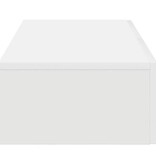 VidaXL Wandschap met lades 80x33x17 cm bewerkt hout wit