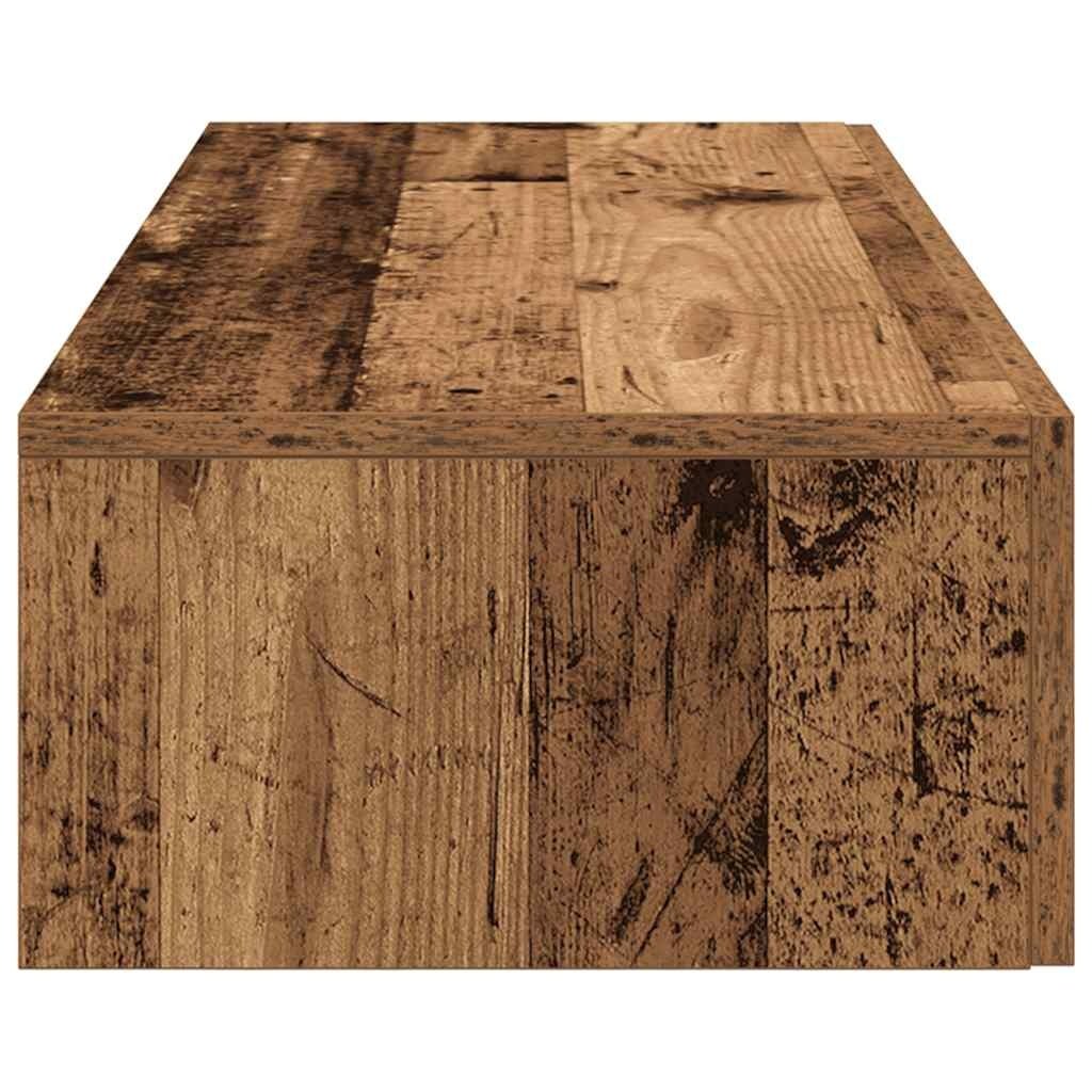 VidaXL Wandschap met lades 60x26,5x15 cm bewerkt hout oud houtkleurig