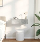 VidaXL Wandschap met lades 60x26,5x15 cm bewerkt hout betongrijs