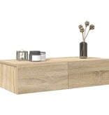 VidaXL Wandschap met lades 60x26,5x15cm bewerkt hout sonoma eikenkleur