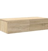 VidaXL Wandschap met lades 60x26,5x15cm bewerkt hout sonoma eikenkleur