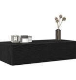 VidaXL Wandschap met lades 60x26,5x15 cm bewerkt hout zwart