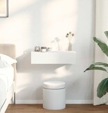 VidaXL Wandschap met lades 60x26,5x15 cm bewerkt hout wit