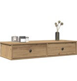 VidaXL Wandschap met lades 100x37,5x19cm bewerkt hout artisanaal eiken