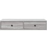 VidaXL Wandschap met lades 100x37,5x19 cm bewerkt hout grijs sonoma