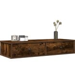 VidaXL Wandschap met lades 100x37,5x19 cm bewerkt hout gerookt eiken
