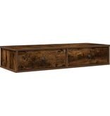 VidaXL Wandschap met lades 100x37,5x19 cm bewerkt hout gerookt eiken