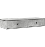 VidaXL Wandschap met lades 100x37,5x19 cm bewerkt hout betongrijs