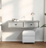 VidaXL Wandschap met lades 100x37,5x19 cm bewerkt hout betongrijs