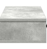 VidaXL Wandschap met lades 100x37,5x19 cm bewerkt hout betongrijs
