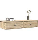 VidaXL Wandschap met lades 100x37,5x19 cm bewerkt hout sonoma eiken