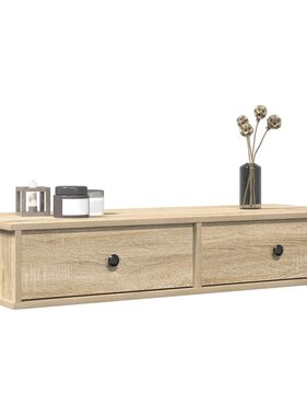 VidaXL Wandschap met lades 100x37,5x19 cm bewerkt hout sonoma eiken