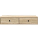 VidaXL Wandschap met lades 100x37,5x19 cm bewerkt hout sonoma eiken