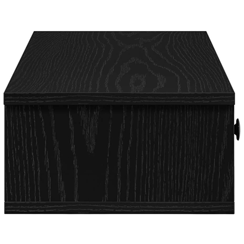 VidaXL Wandschap met lades 100x37,5x19 cm bewerkt hout zwart