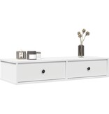 VidaXL Wandschap met lades 100x37,5x19 cm bewerkt hout wit