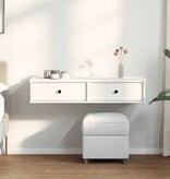 VidaXL Wandschap met lades 100x37,5x19 cm bewerkt hout wit