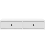 VidaXL Wandschap met lades 100x37,5x19 cm bewerkt hout wit