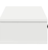 VidaXL Wandschap met lades 100x37,5x19 cm bewerkt hout wit